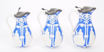 WILLIAM BROWNFIELD - MID 19TH CENTURY PARIAN WARE JUGS
