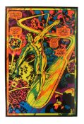 MARVEL - SILVER SURFER - VINTAGE THIRD EYE BLACK LIGHT POSTER