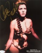 STAR WARS - CARRIE FISHER (1956-2016) - AUTOGRAPHED 8X10