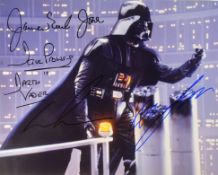 STAR WARS - RARE QUADRUPLE SIGNED DARTH VADER PHOTOGRAPH - SWAU