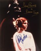 STAR WARS - CARRIE FISHER & DAVE PROWSE - DUAL SIGNED 8X10