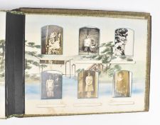 EARLY 20TH CENTURY CHINESE LACQUER WARE SOUVENIR ALBUM WITH PHOTOGRAPHS