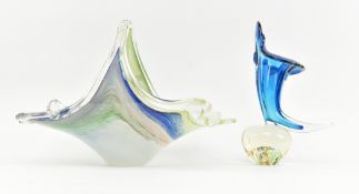 TWO PIECES OF RETRO STUDIO ART GLASS