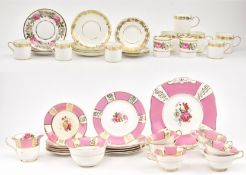 LARGE COLLECTION OF ENGLISH FINE BONE CHINA PART TEA SERVICES