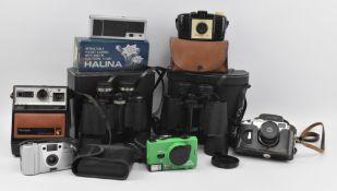 COLLECTION OF VINTAGE 20TH CENTURY CAMERAS & BINOCULARS