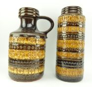 WEST GERMAN - TWO RETRO 20TH CENTURY LARGE CERAMIC PIECES