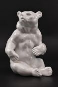 WALLENDORF - 20TH CENTURY PORCELAIN WHITE BEAR FIGURINE