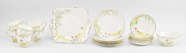 TUSCAN CHINA - PLANT DESIGN - EARLY 20TH CENTURY PORCELAIN PART TEA SERVICE