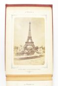 LATE 19TH CENTURY SOUVENIR PHOTOGRAPH ALBUM OF PARIS, FRANCE