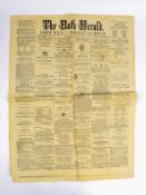 BATH LOCAL INTEREST. 1876 THE BATH HERALD NEWSPAPER WITH ADVERTISEMENTS