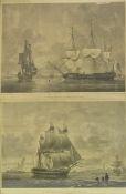TWO 18TH CENTURY ENGRAVINGS AFTER ROBERT POLLARD DEPICTING SHIPS