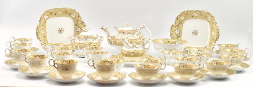 COALPORT - ADELAIDE PATTERN - 20TH CENTURY PART TEA SERVICE WITH GILT DESIGN