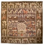 KANDURI SHRINE CLOTH, UTTAR PRADESH, INDIAN APPLIQUE PANEL