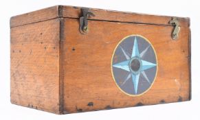 EARLY 20TH CENTURY AMERICAN HAND PAINTED BOX WITH NEW PROVIDENCE SLOOP