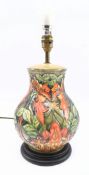 MOORCROFT - FLAME OF THE FOREST - CERAMIC LAMP FROM THE HENRY SANDON COLLECTION