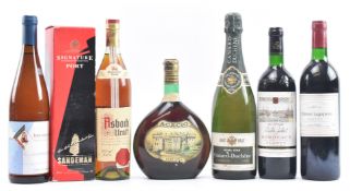 7 VINTAGE CONTINENTAL WHITE, RED, ROSE & PORT BOTTLES