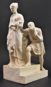 AFTER ANTONIO CANOVA - VICTORIAN 19TH CENTURY PARIAN WARE FIGURE