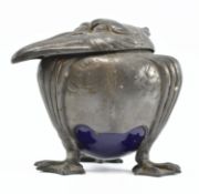 JOSEPH REINEMANN - ART NOUVEAU GROTESQUE BIRD INKWELL AFTER MARTIN BROTHERS