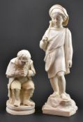 TWO LATE VICTORIAN PARIAN WARE FIGURES