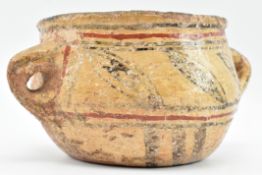 LATE 18TH CENTURY MOROCCAN RIF REGION BERBER TWIN HANDLED BOWL