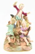 BELIEVED DRESDEN EARLY 20TH CENTURY PORCELAIN MUSICAL GROUP FIGURE