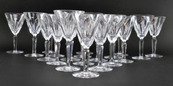 WATERFORD CRYSTAL - SHEILA - 10 PEOPLE SUITE WATER & WINE DRINKING GLASSES