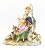BELIEVED MEISSEN, GERMANY - LARGE 19TH CENTURY PORCELAIN GROUP FIGURE