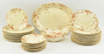 BALMORAL - 19TH CENTURY VICTORIAN PART CERAMIC TRANSFER PRINTED DINNER SERVICE