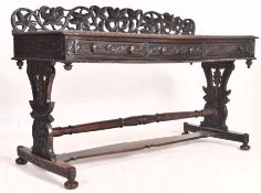 ANGLO INDIAN MID 19TH CENTURY PADOUK WOOD SIDE CONSOLE TABLE