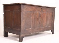 GEORGE III OAK PANELLED BLANKET BOX CHEST
