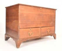 18TH CENTURY OAK MULE CHEST ON BRACKET FEET