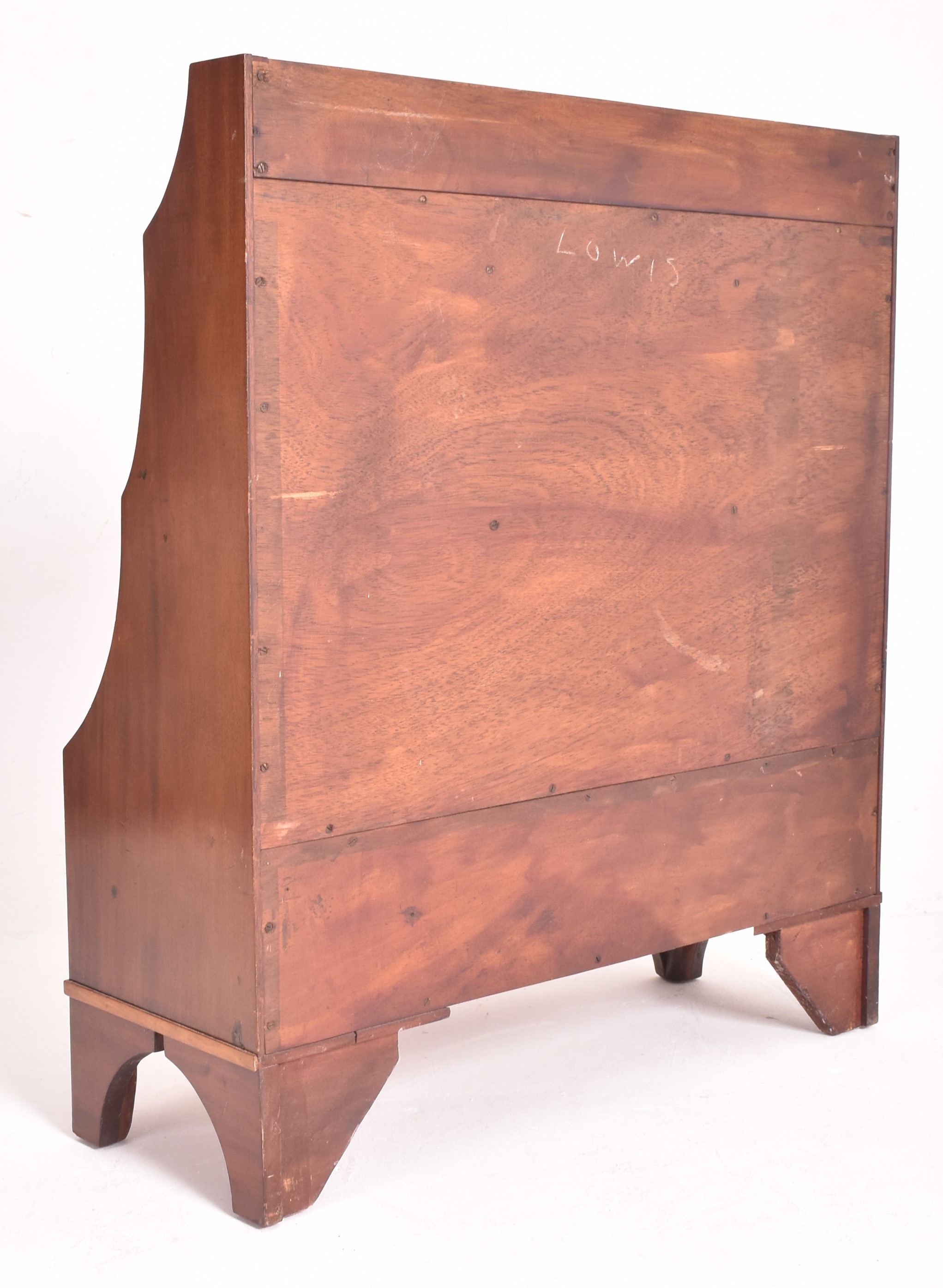 19TH CENTURY MAHOGANY BOW FRONTED OPEN WATERFALL BOOKCASE - Image 6 of 6