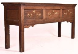 GEORGE III 18TH CENTURY COUNTRY OAK SIDEBOARD DRESSER BASE