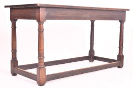 GEORGE III 19TH CENTURY OAK REFECTORY FARMHOUSE DINING TABLE