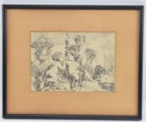 JACOB DE WIT (1695-1685) - ALLEGORICAL SCENE WITH PUTTI ETCHING ON PAPER