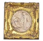 EDWARD WILLIAM WYON - 19TH CENTURY VICTORIAN MARBLE PLAQUE OF FAIRY KING & QUEEN