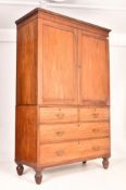 GEORGE III 19TH CENTURY MAHOGANY LINEN PRESS
