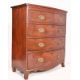 GEORGE III 19TH CENTURY MAHOGANY BOW FRONT CHEST OF DRAWERS - Image 1 of 7