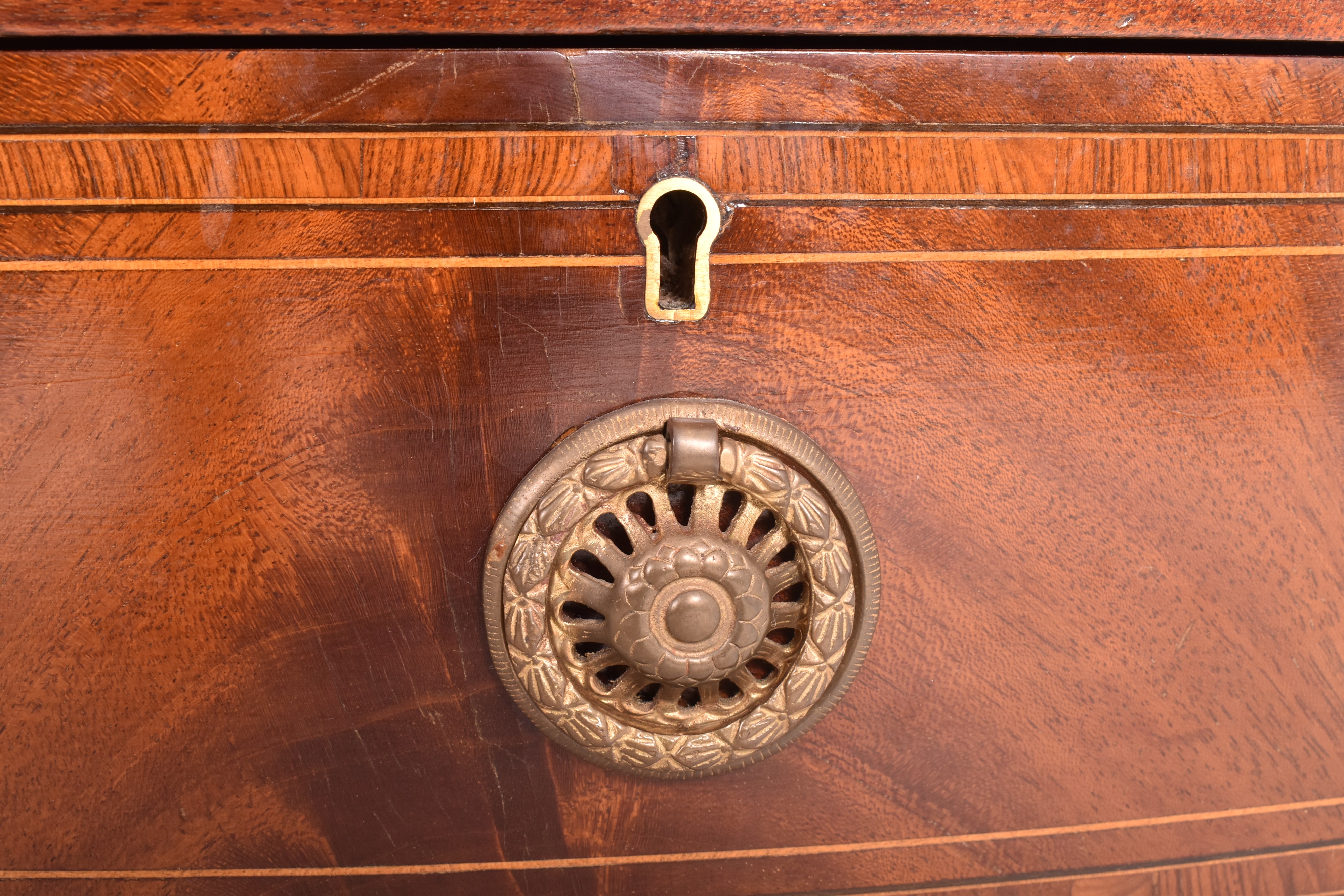 19TH CENTURY MAHOGANY BOW FRONTED OPEN WATERFALL BOOKCASE - Image 4 of 6