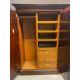 EDWARDIAN MAHOGANY & BOXWOOD INLAID TRIPLE COMPACTUM WARDROBE - Image 4 of 6