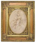 PAIR OF 19TH CENTURY GRAND TOUR FRAMED ALABASTER RELIEF ROUNDELS