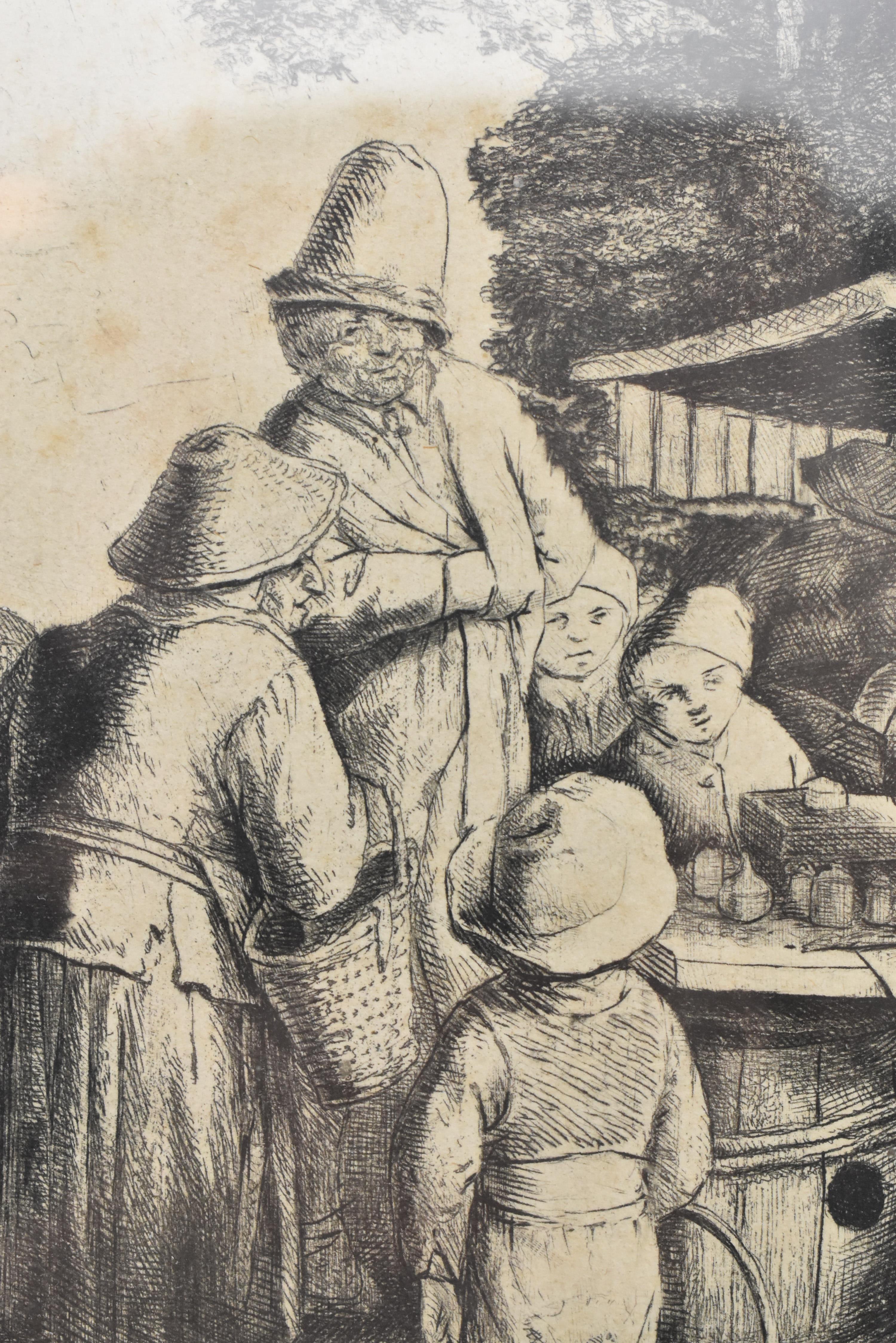 ADRIAEN VAN OSTADE (1610-1685) - DUTCH 17TH CENTURY ETCHING ON PAPER - Image 2 of 5