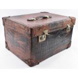 NORTH WEST TANNERY CO. - 20TH CENTURY CROCODILE SUITCASE VANITY CASE