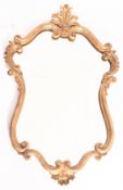 ROCOCO INSPIRED CONTINENTAL 20TH CENTURY GILTWOOD WALL HANGING MANTLE MIRROR