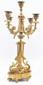 FRENCH 19TH CENTURY GILT & ORMOLU FIVE BRANCH CENTREPIECE CANDELABRA