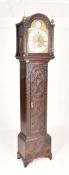 JOHN ROGERS, LEOMINSTER - 19TH CENTURY CARVED OAK 8-DAY LONGCASE CLOCK