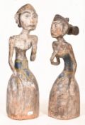LORO BLONYO JAVANESE HAND PAINTED WOOD BRIDAL FIGURES