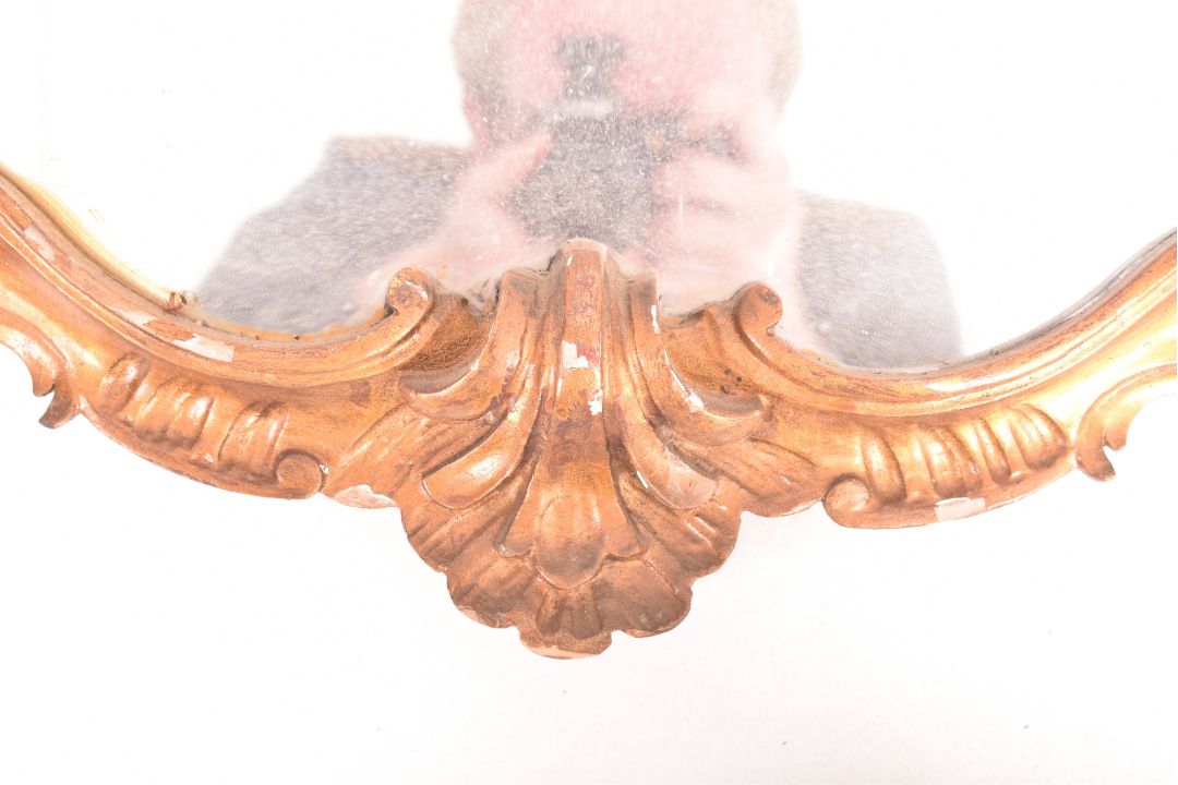 BAROQUE STYLE 19TH CENTURY GILTWOOD & GESSO FILIGREE WALL MIRROR - Image 6 of 10