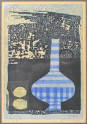 TAMAMI SHIMA (1939-199) - MID CENTURY 1961 COLOUR WOODCUT PRINT