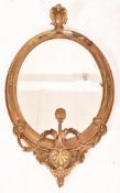 19TH CENTURY GEORGE III OVAL GILT GIRANDOLE MIRROR